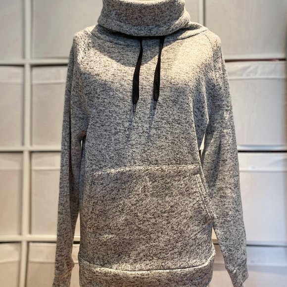 Derek Heart Grey Pullover Sweater with Cowl Neck - Picture 2 of 10